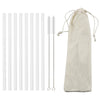 Borosilicate Glass Straw Set – Reusable Straws with Cleaning Brush