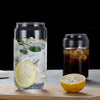 Can-Shaped Glass Cup with Bamboo Lid – High Borosilicate Drinkware