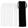 Borosilicate Glass Straw Set – Reusable Straws with Cleaning Brush