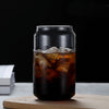 Can-Shaped Glass Cup with Bamboo Lid – High Borosilicate Drinkware
