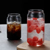 Can-Shaped Glass Cup with Bamboo Lid – High Borosilicate Drinkware