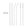 Borosilicate Glass Straw Set – Reusable Straws with Cleaning Brush