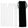 Borosilicate Glass Straw Set – Reusable Straws with Cleaning Brush