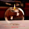 Round Clear Glass Candle Holder – Elegant Tealight Decor