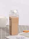 Milk Carton Water Bottle – 500ml / 1000ml Reusable Clear Bottle