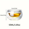 4/6pcs 50ml  Shot Glass Teacups Double Wall glasses Tea Cups Exquisite Kung Fu Drinkware Home Decor Espresso Vaso Heat Resistant
