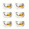 4/6pcs 50ml  Shot Glass Teacups Double Wall glasses Tea Cups Exquisite Kung Fu Drinkware Home Decor Espresso Vaso Heat Resistant