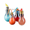 1pc Creative Bulb Fashion Cute Milk Juice Light Bulb Shape Cup 300/400/500ml Party Plastic Bottle Bar Tool