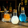 1pc Creative Bulb Fashion Cute Milk Juice Light Bulb Shape Cup 300/400/500ml Party Plastic Bottle Bar Tool