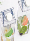 Milk Carton Water Bottle – 500ml / 1000ml Reusable Clear Bottle