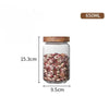Glass Storage Jar with Wooden Lid – Airtight Kitchen Canister