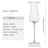 CRISON PNT03 Ultra-Thin Handmade Crystal Glass Flute Shaped Champagne Cocktails Glasses for Wedding Party