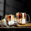 Double Wall Glass Coffee Mug – Heat-Resistant 150-350ml Cup