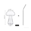 Mushroom Cocktail Glass with Straw – Creative Drinkware Cup