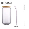 Can-Shaped Glass Cup with Bamboo Lid – High Borosilicate Drinkware