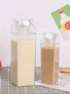 Milk Carton Water Bottle – 500ml / 1000ml Reusable Clear Bottle