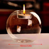 Round Clear Glass Candle Holder – Elegant Tealight Decor