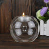 Round Clear Glass Candle Holder – Elegant Tealight Decor
