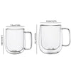 Double Wall Glass Coffee Mug – Heat-Resistant 150-350ml Cup