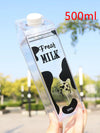 Milk Carton Water Bottle – 500ml / 1000ml Reusable Clear Bottle