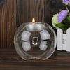 Round Clear Glass Candle Holder – Elegant Tealight Decor