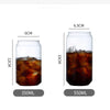 Can-Shaped Glass Cup with Bamboo Lid – High Borosilicate Drinkware