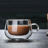 Double Wall Glass Coffee Mug – Heat-Resistant 150-350ml Cup