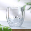Cute Bear Double-Layer Glass Coffee Mug – Animal Design Cup