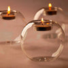 Round Clear Glass Candle Holder – Elegant Tealight Decor