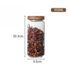 Glass Storage Jar with Wooden Lid – Airtight Kitchen Canister