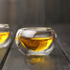4/6pcs 50ml  Shot Glass Teacups Double Wall glasses Tea Cups Exquisite Kung Fu Drinkware Home Decor Espresso Vaso Heat Resistant