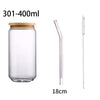 Can-Shaped Glass Cup with Bamboo Lid – High Borosilicate Drinkware