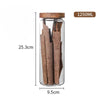 Glass Storage Jar with Wooden Lid – Airtight Kitchen Canister